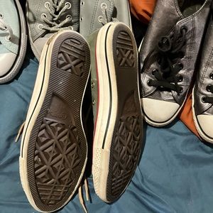 Green suede converse. Size 10.